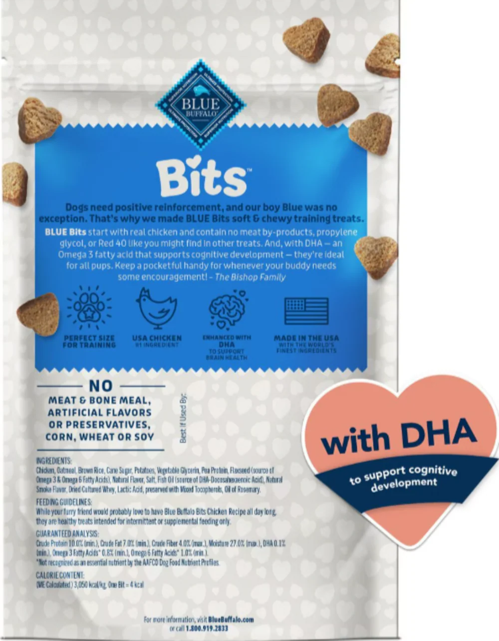 Blue Buffalo Bits Tasty Chicken Natural Soft-Moist Training Treats - Image 3
