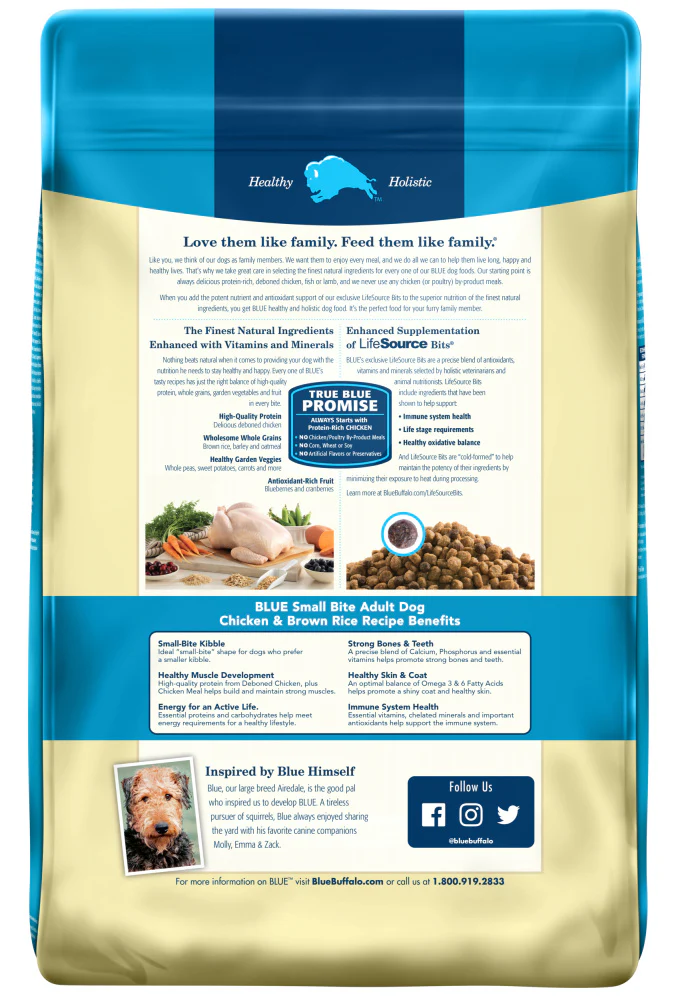 Blue Buffalo Life Protection Formula Small Bite Adult Chicken & Brown Rice Recipe Dry Dog Food - Image 5