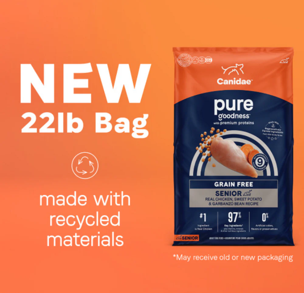 Canidae Pure Goodness SENIOR Real Chicken, Sweet Potato & Garbanzo Bean Recipe Dry Dog Food - Image 4