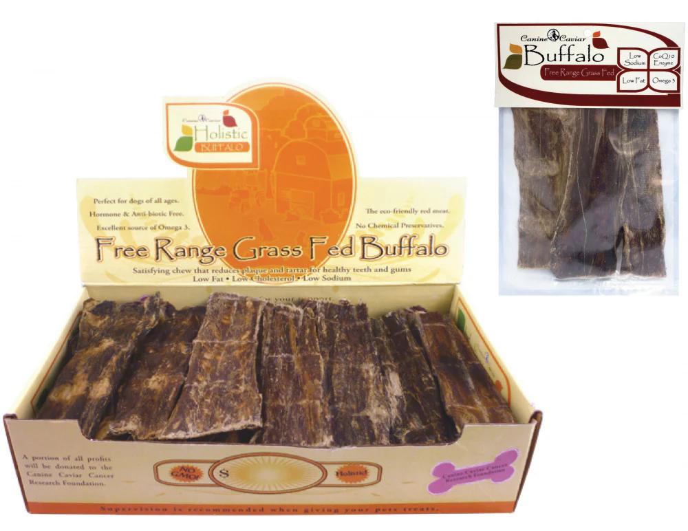 Canine Caviar Buffalo Jerky Flat Dog Treats - Image 2