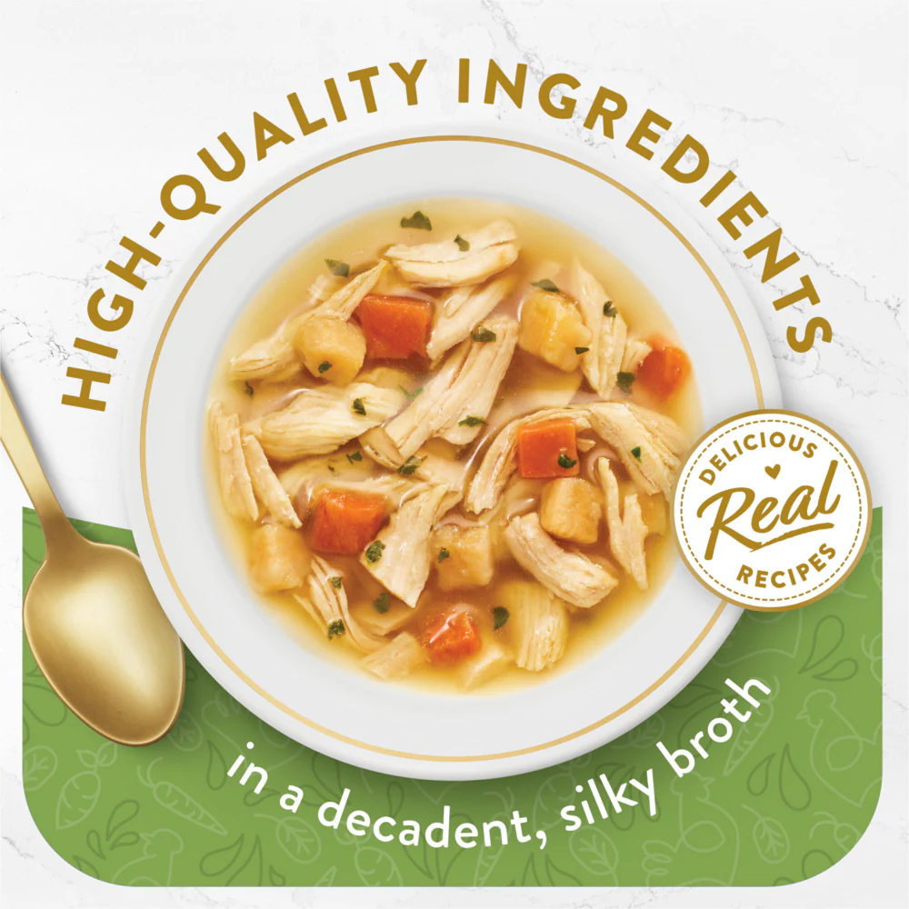 Fancy Feast Classic Broths with Chicken & Vegetables Supplemental Cat Food Pouches - Image 5