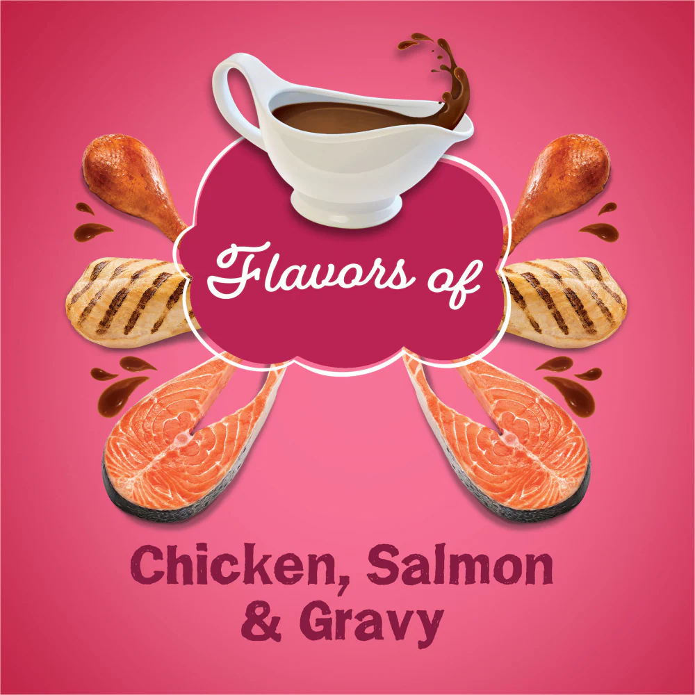 Friskies Gravy Swirlers Chicken & Salmon Flavor Dry Cat Food - Image 3