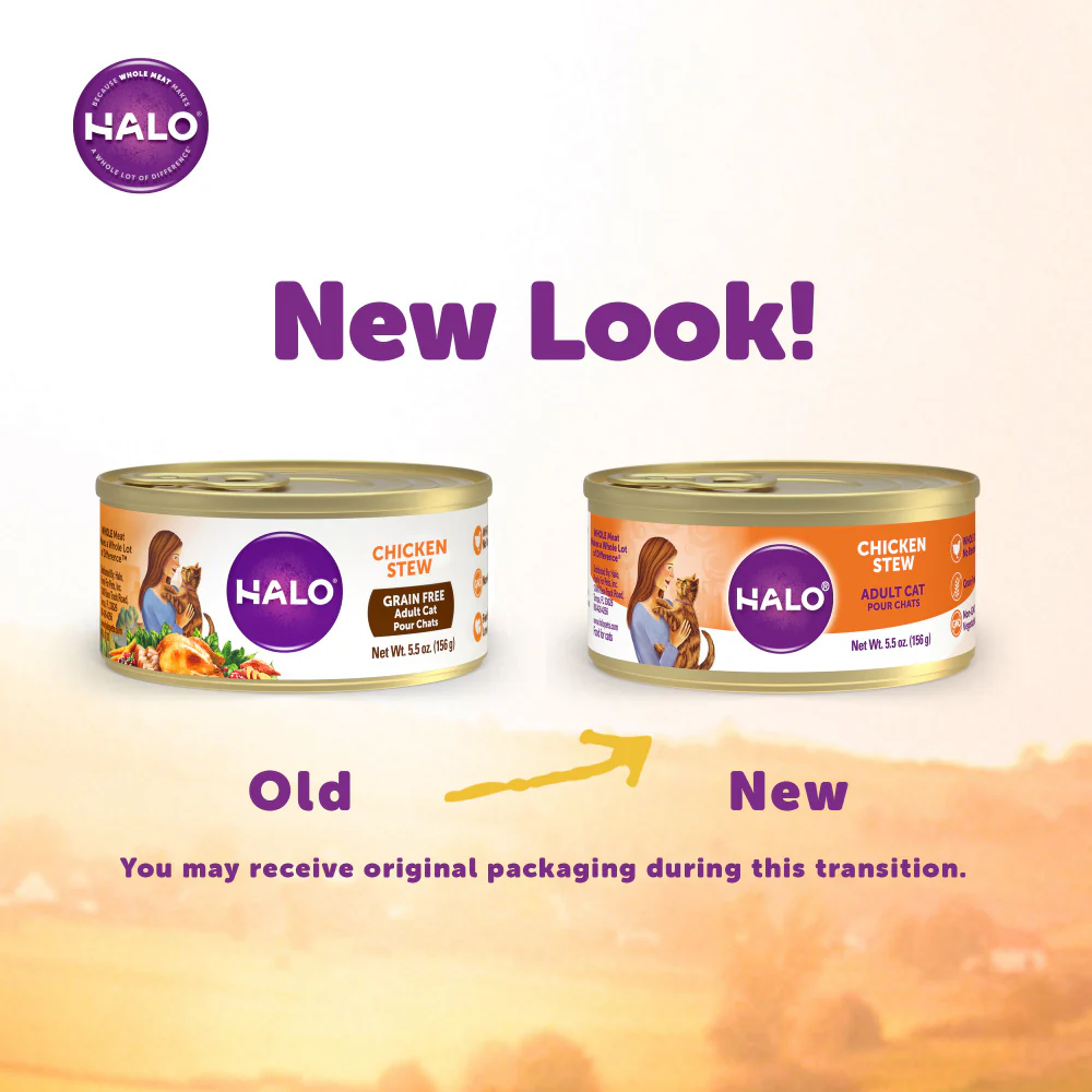 Halo Holistic Grain Free Adult Chicken Stew Canned Cat Food - Image 2