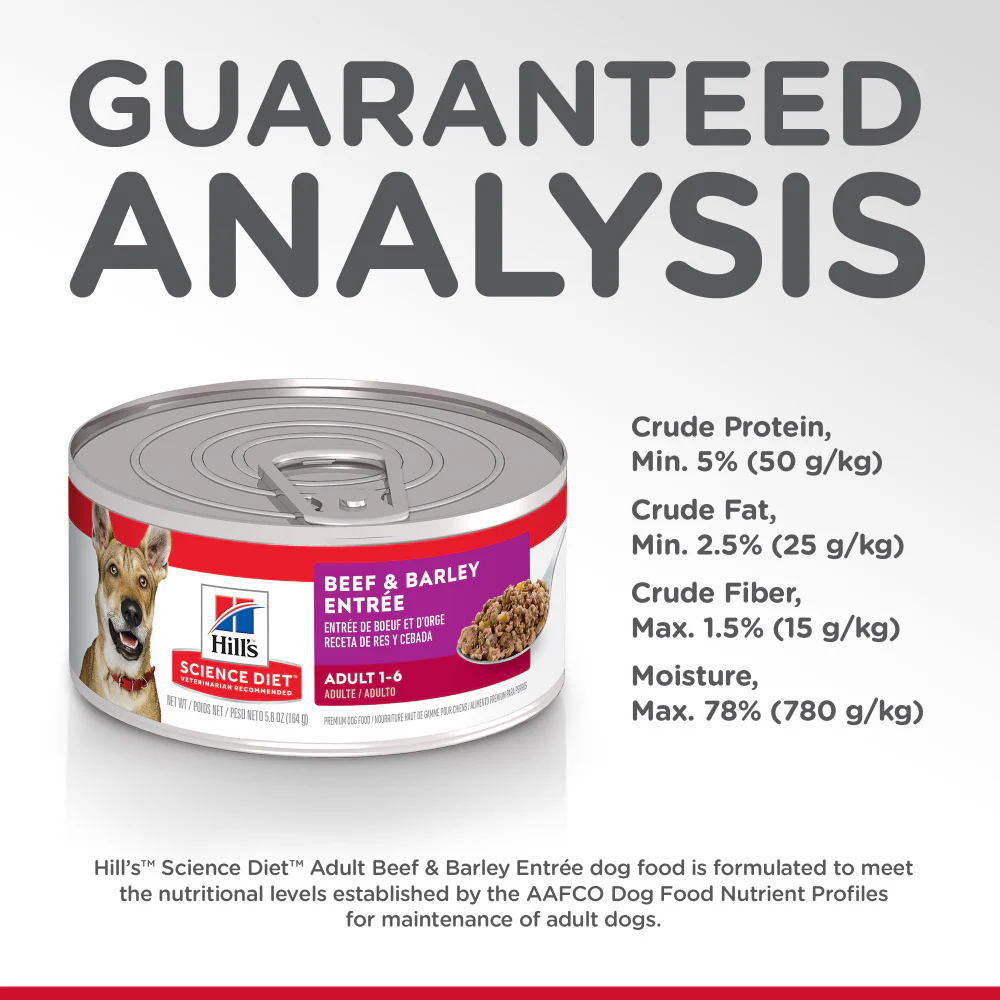 Hill's Science Diet Adult Beef & Barley Entree Canned Dog Food - Image 5