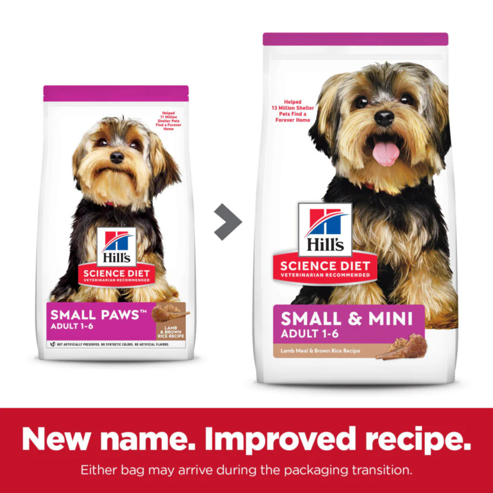 Hill's Science Diet Adult SM Paws Lamb Meal & Brown Rice Recipe Dry Dog Food - Image 4