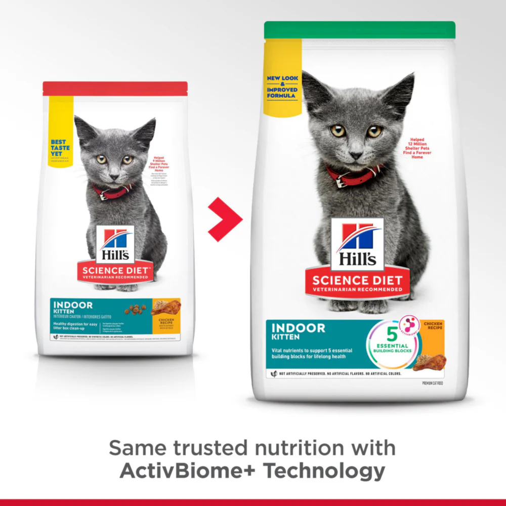 Hill's Science Diet Kitten Indoor Chicken Recipe Dry Cat Food - Image 5