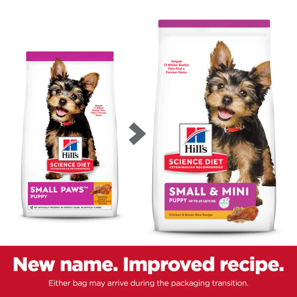 Hill's Science Diet Puppy SM Paws Chicken Meal, Barley & Brown Rice Recipe Dry Dog Food - Image 3
