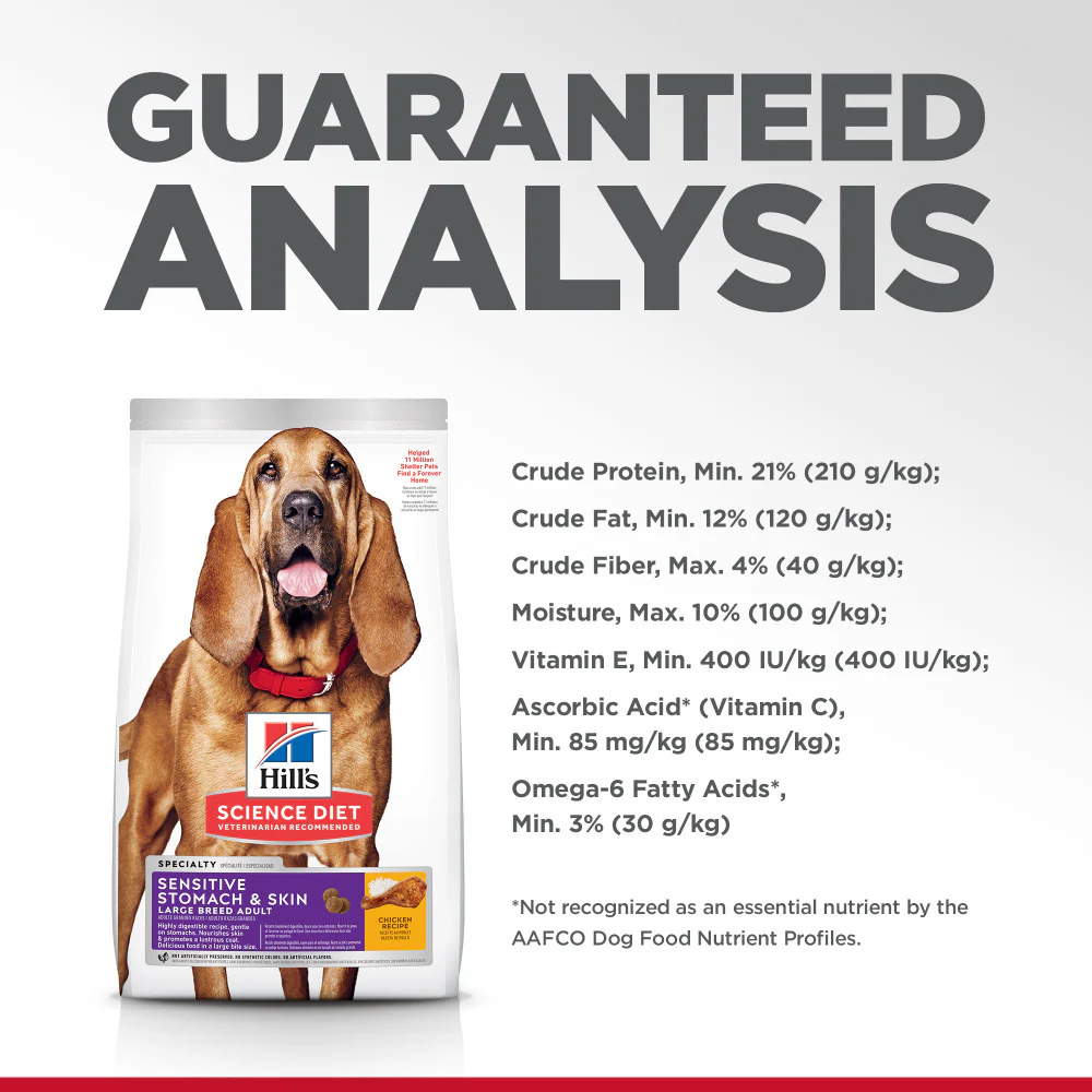 Hill's Science Diet Sensitive Stomach & Skin LG Breed Adult Chicken & Barley Recipe Dry Dog Food - Image 11