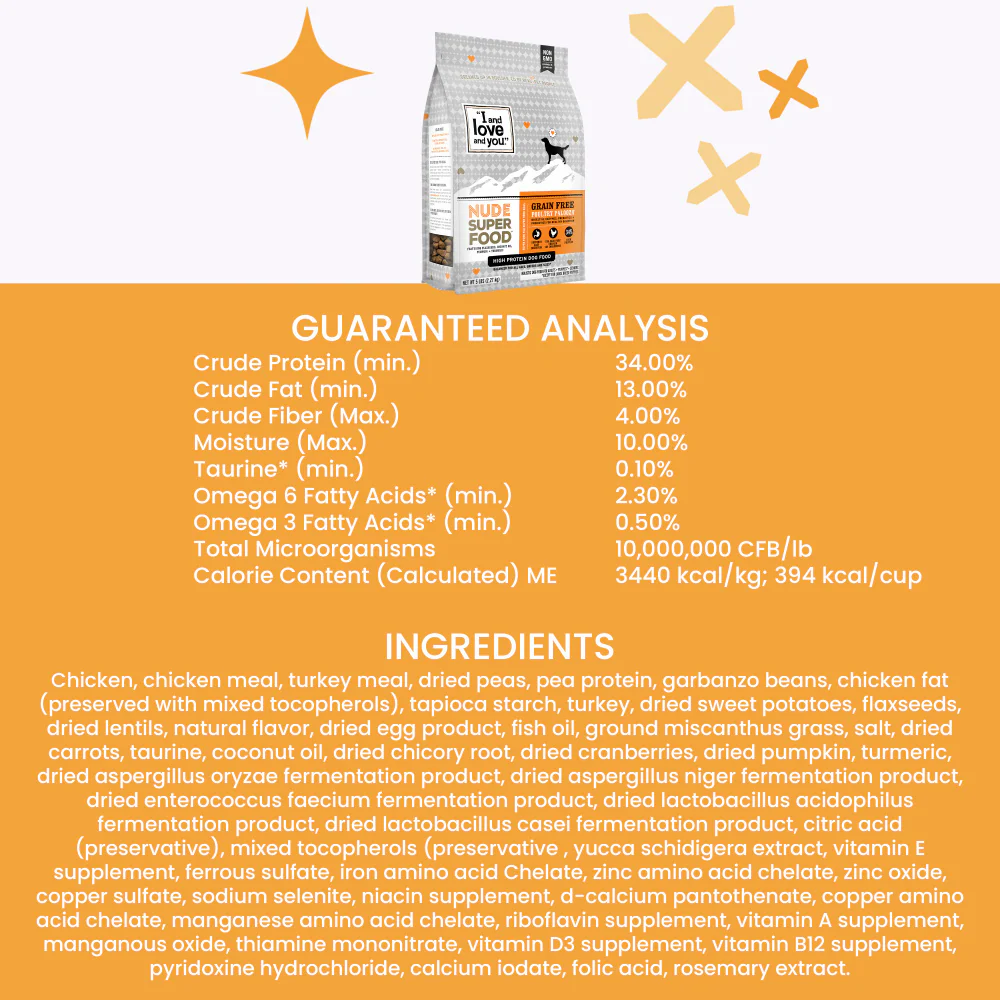 I and Love and You Grain Free Nude Super Food Poultry Palooza Dry Dog Food - Image 7