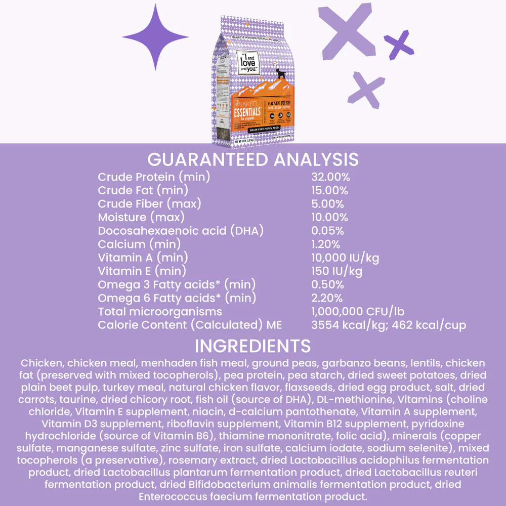 I and Love and You Naked Essentials Grain Free Puppy Recipe Dry Dog Food - Image 6