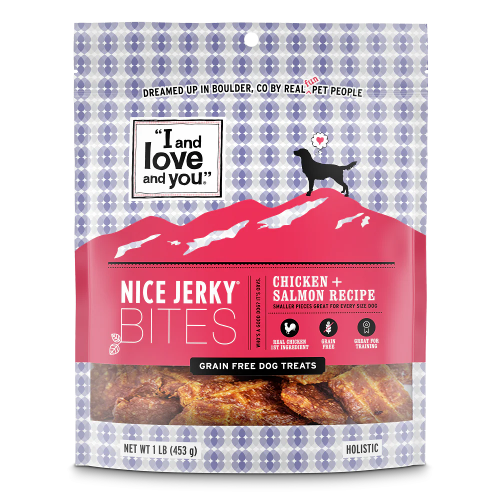 I And Love And You Nice Jerky Grain Free Chicken & Salmon Dog Treats