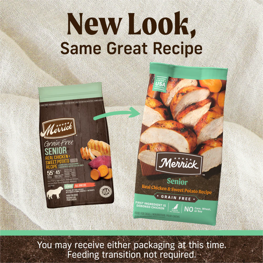 Merrick Senior Dry Dog Food Real Chicken & Sweet Potato Grain Free Dog Food Recipe - Image 2