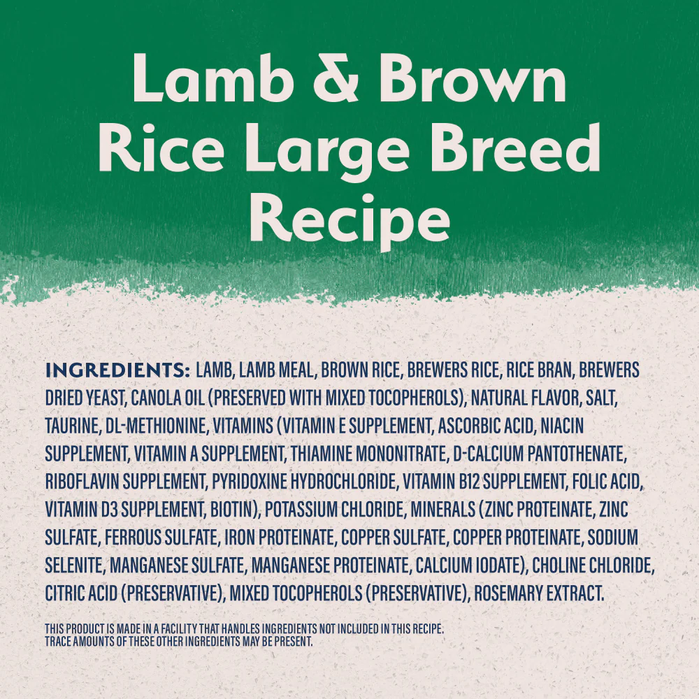Natural Balance Limited Ingredient Lamb & Brown Rice Large Breed Recipe Dry Dog Food - Image 6
