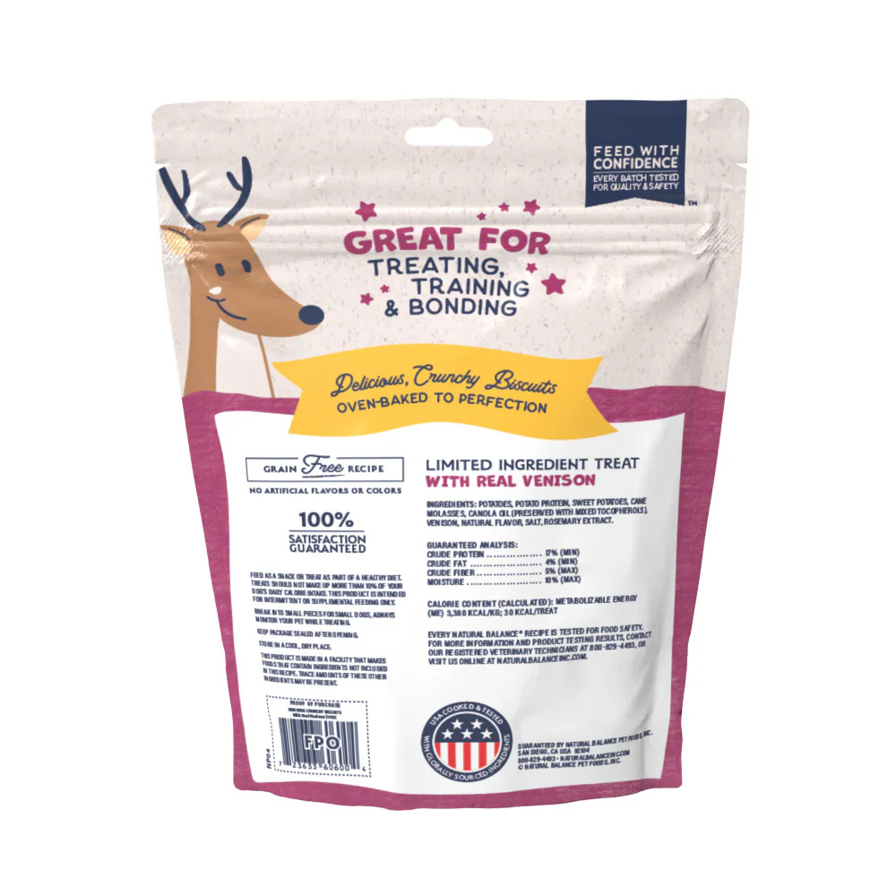 Natural Balance Rewards Crunchy Biscuits With Real Venison Dog Treats - Image 3
