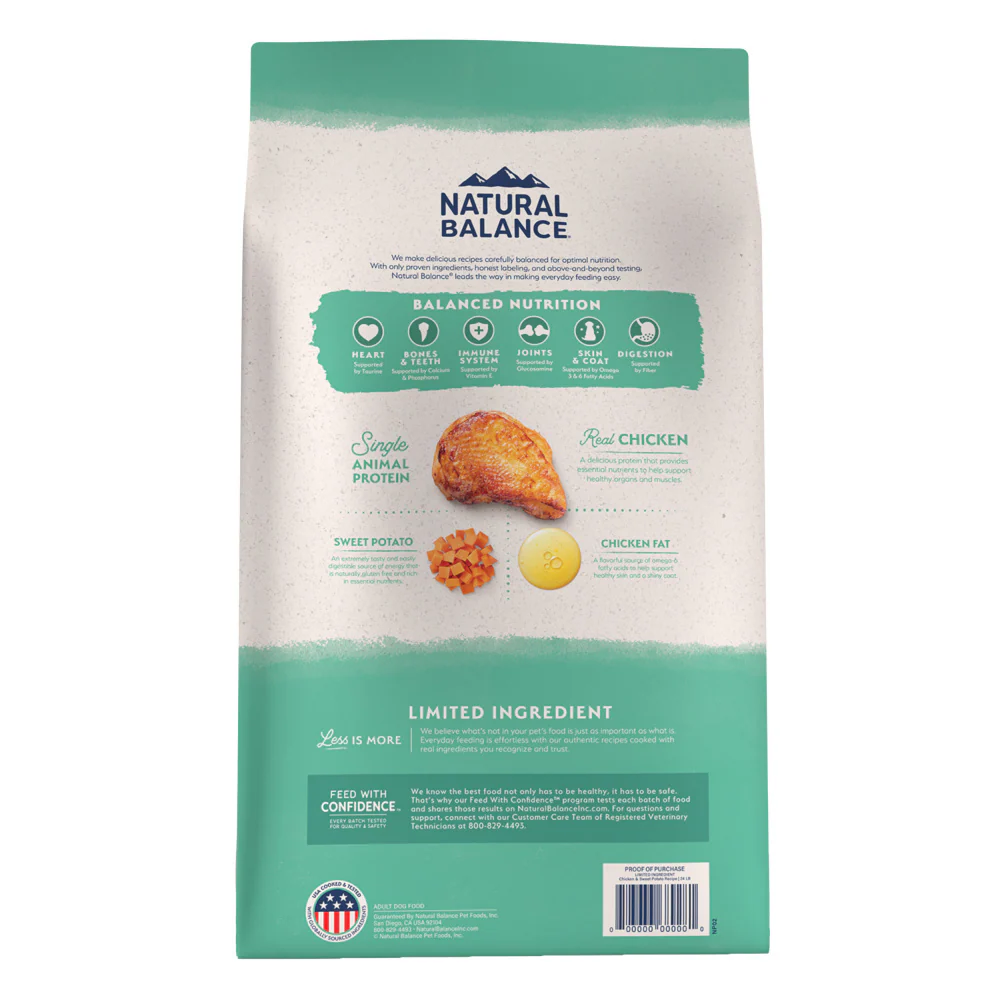 Natural Balance Limited Ingredient Grain Free Chicken & Sweet Potato Recipe Dry Dog Food - Image 4