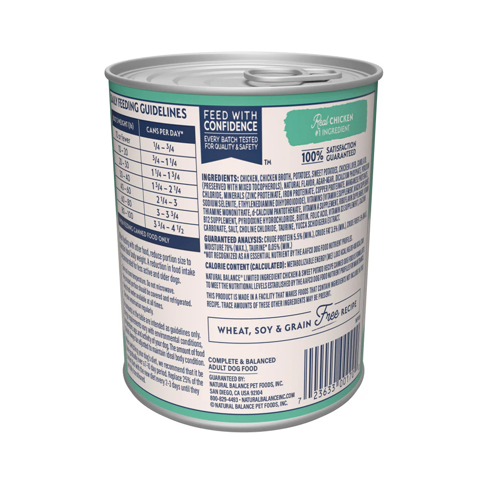 Natural Balance Limited Ingredient Grain Free Chicken & Sweet Potato Recipe Wet Canned Dog Food - Image 5