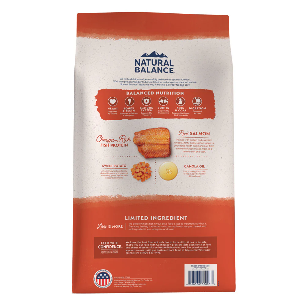 Natural Balance Limited Ingredient Grain Free Salmon & Sweet Potato Recipe Dry Dog Food - Image 4