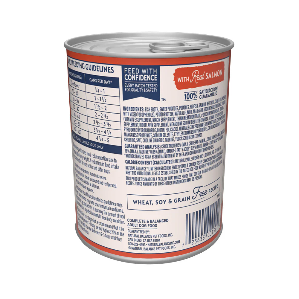 Natural Balance Limited Ingredient Grain Free Sweet Potato & Salmon Recipe Wet Canned Dog Food - Image 7