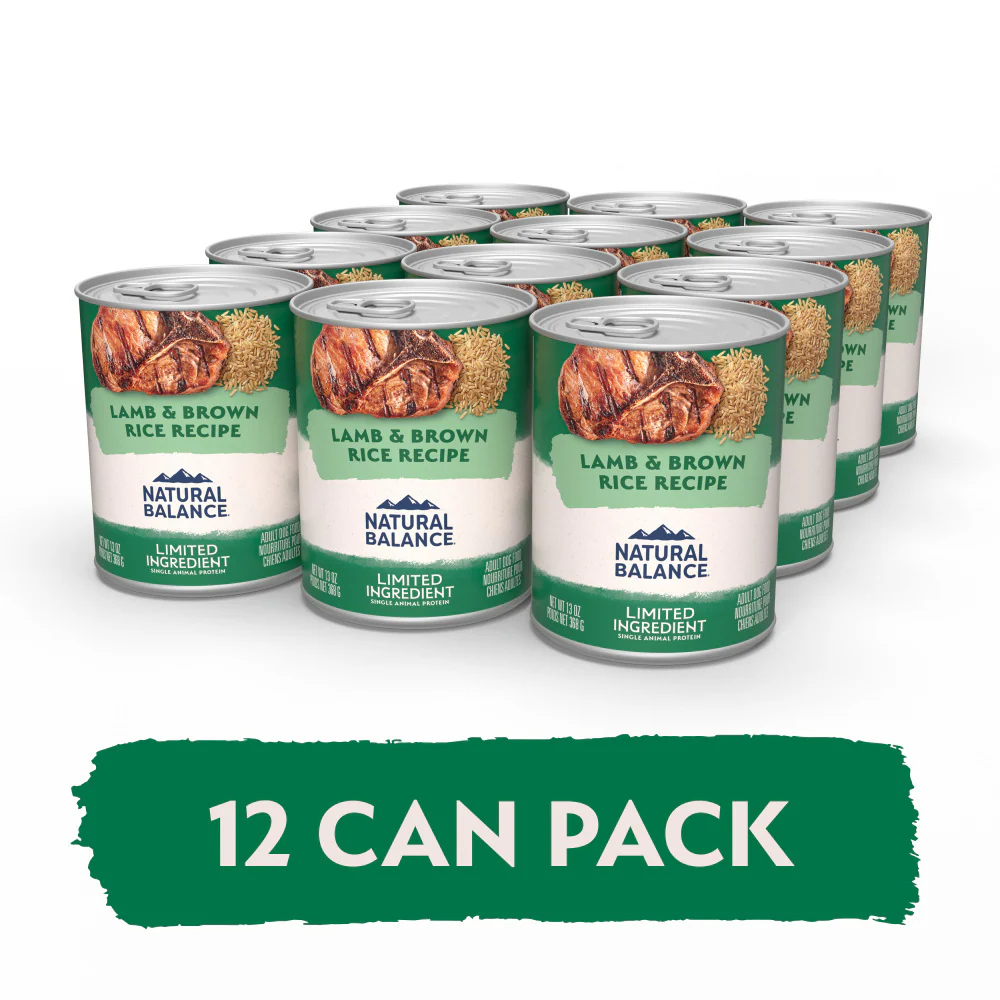 Natural Balance Limited Ingredient Lamb & Brown Rice Recipe Wet Canned Dog Food - Image 6