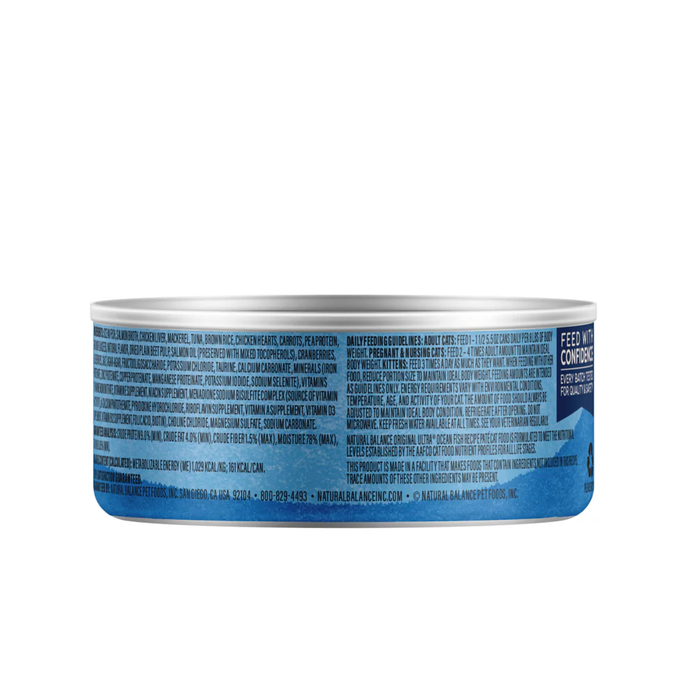 Natural Balance Original Ultra Ocean Fish Recipe Canned Wet Cat Food - Image 2