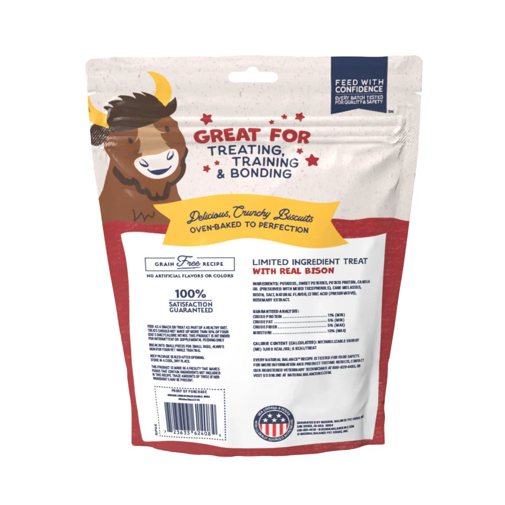 Natural Balance Rewards Crunchy Biscuits With Real Bison Small Breed  Dog Treats - Image 14