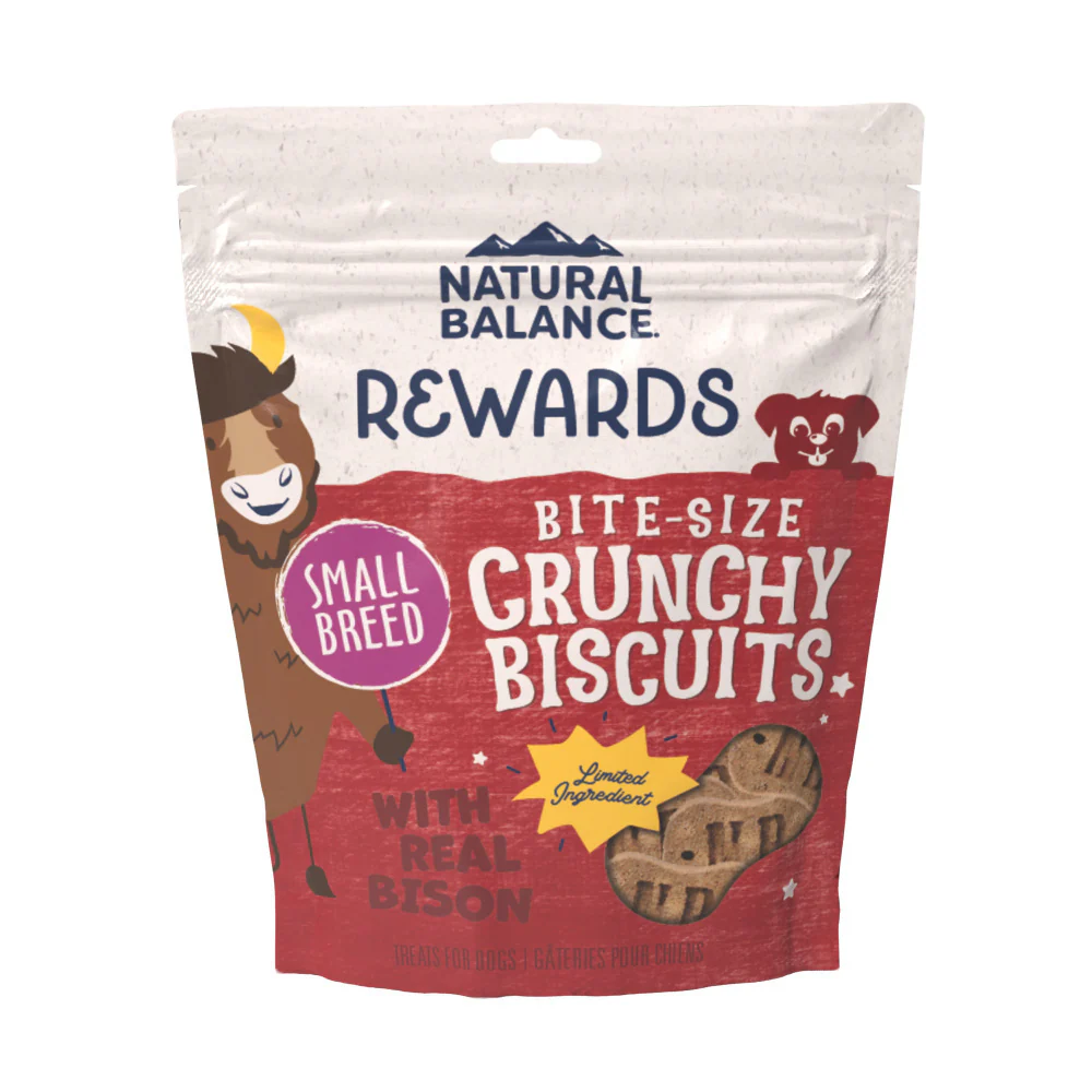 Natural Balance Rewards Crunchy Biscuits With Real Bison Small Breed  Dog Treats - Image 2