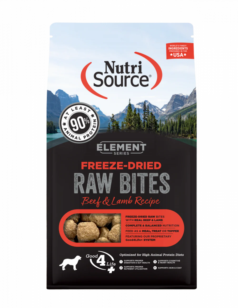 NutriSource Element Series Freeze Dried Raw Bites Beef and Lamb Recipe - Image 2