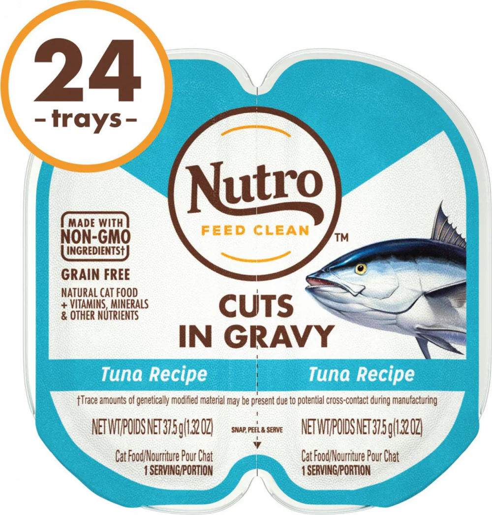 Nutro Perfect Portions Grain Free Cuts In Gravy Real Tuna Recipe Wet Cat Food Trays - Image 3