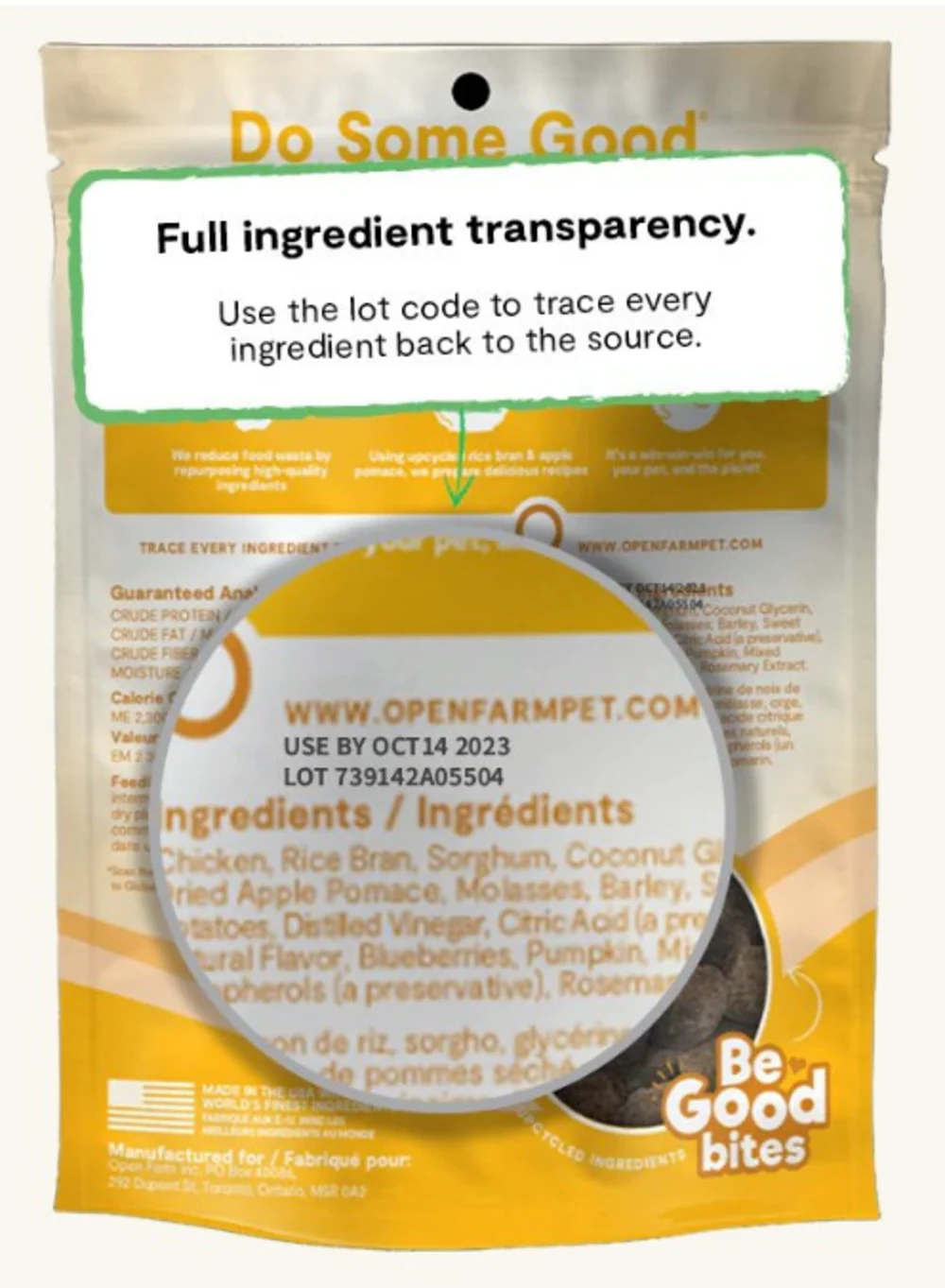 Open Farm Be Good Bites Chicken Recipe Soft & Chewy Treats - Image 4
