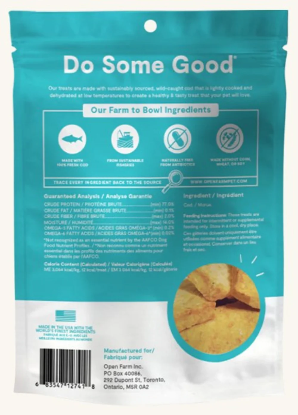 Open Farm Dehydrated Cod Fish Dog Treats - Image 2
