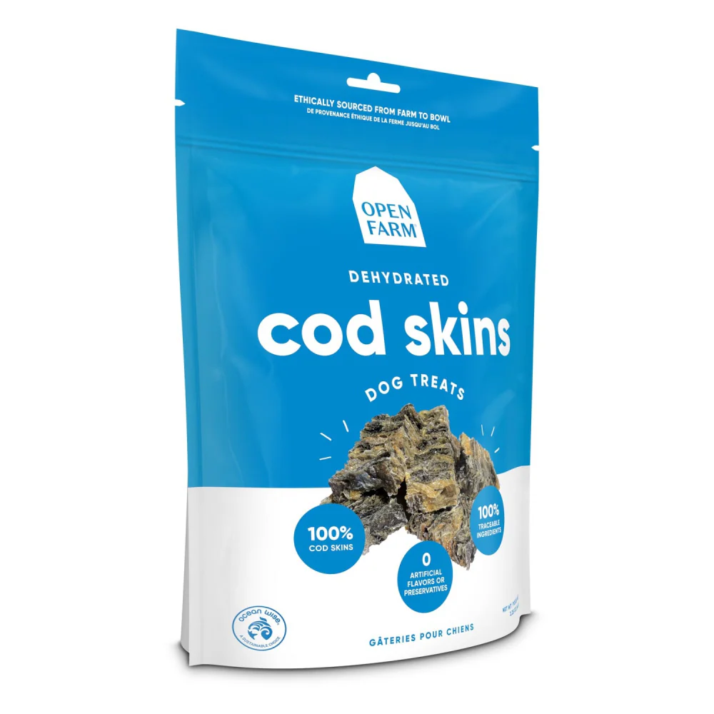 Open Farm Dehydrated Grain Free Cod Skins Dog Treats - Image 4