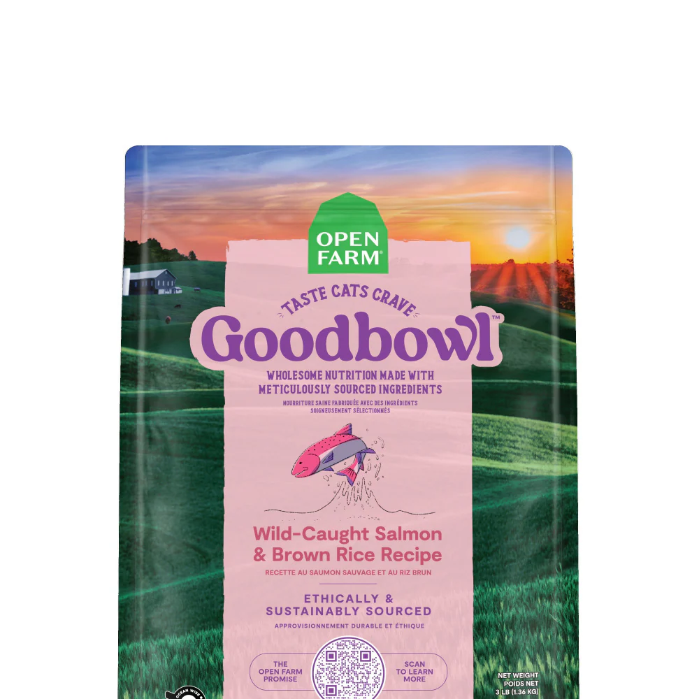 Open Farm GoodBowl Wild-Caught Salmon & Brown Rice Recipe Dry Cat Food - Image 2