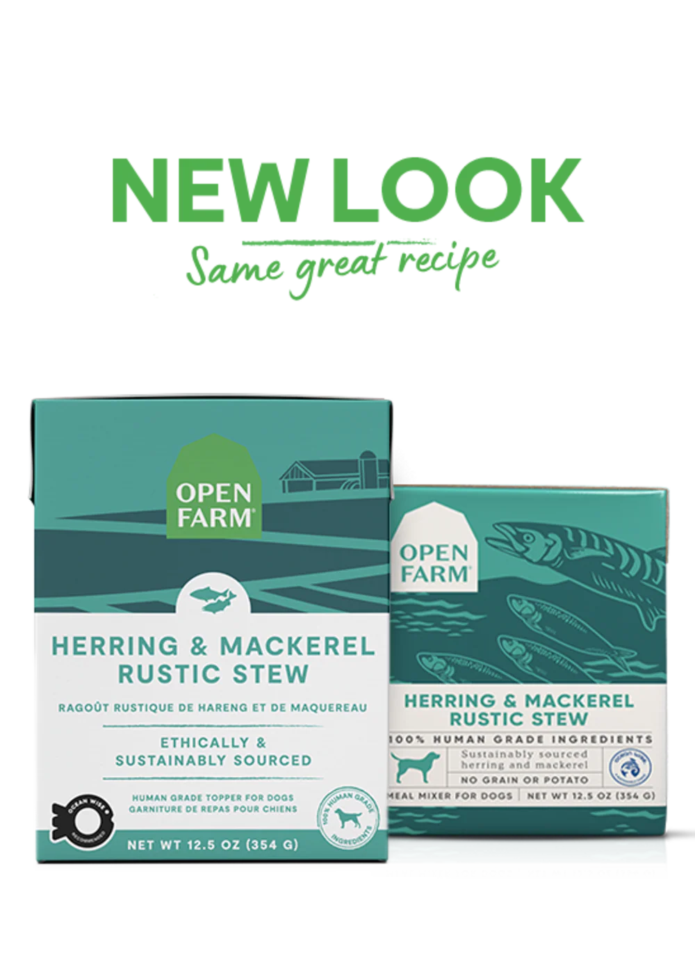 Open Farm Grain Free Herring & Mackerel Recipe Rustic Stew Wet Dog Food