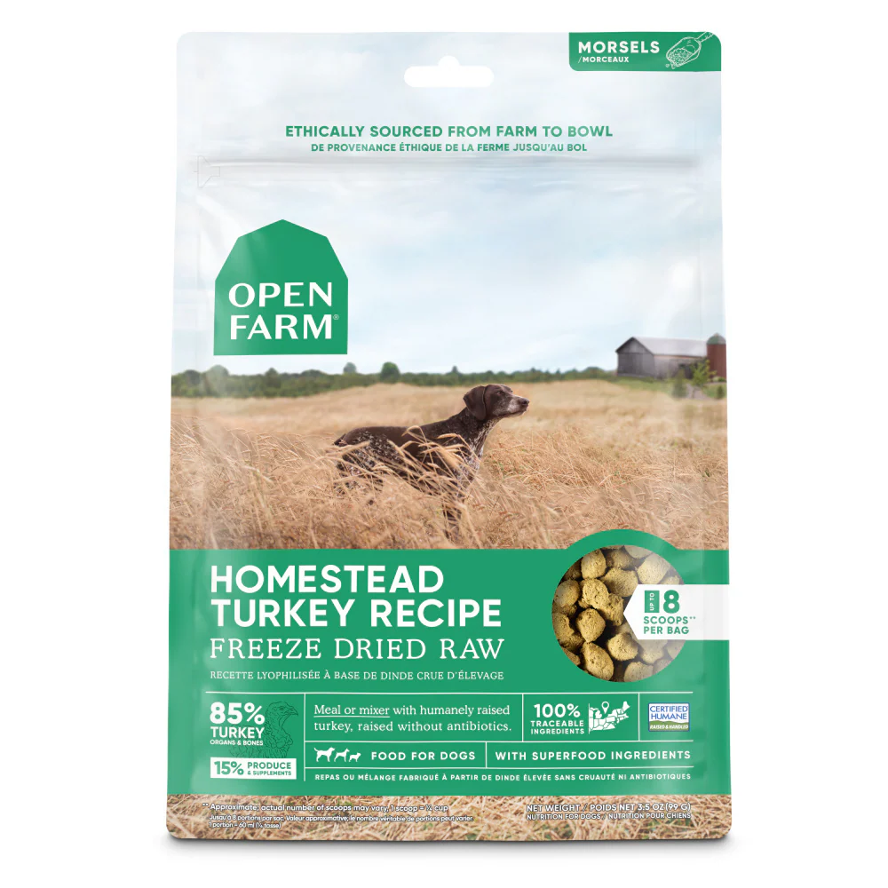 Open Farm Grain Free Homestead Turkey Recipe Freeze Dried Raw Dog Food - Image 2