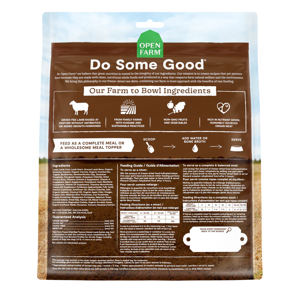Open Farm Pasture-Raised Lamb Freeze Dried Raw Dog Food - Image 2