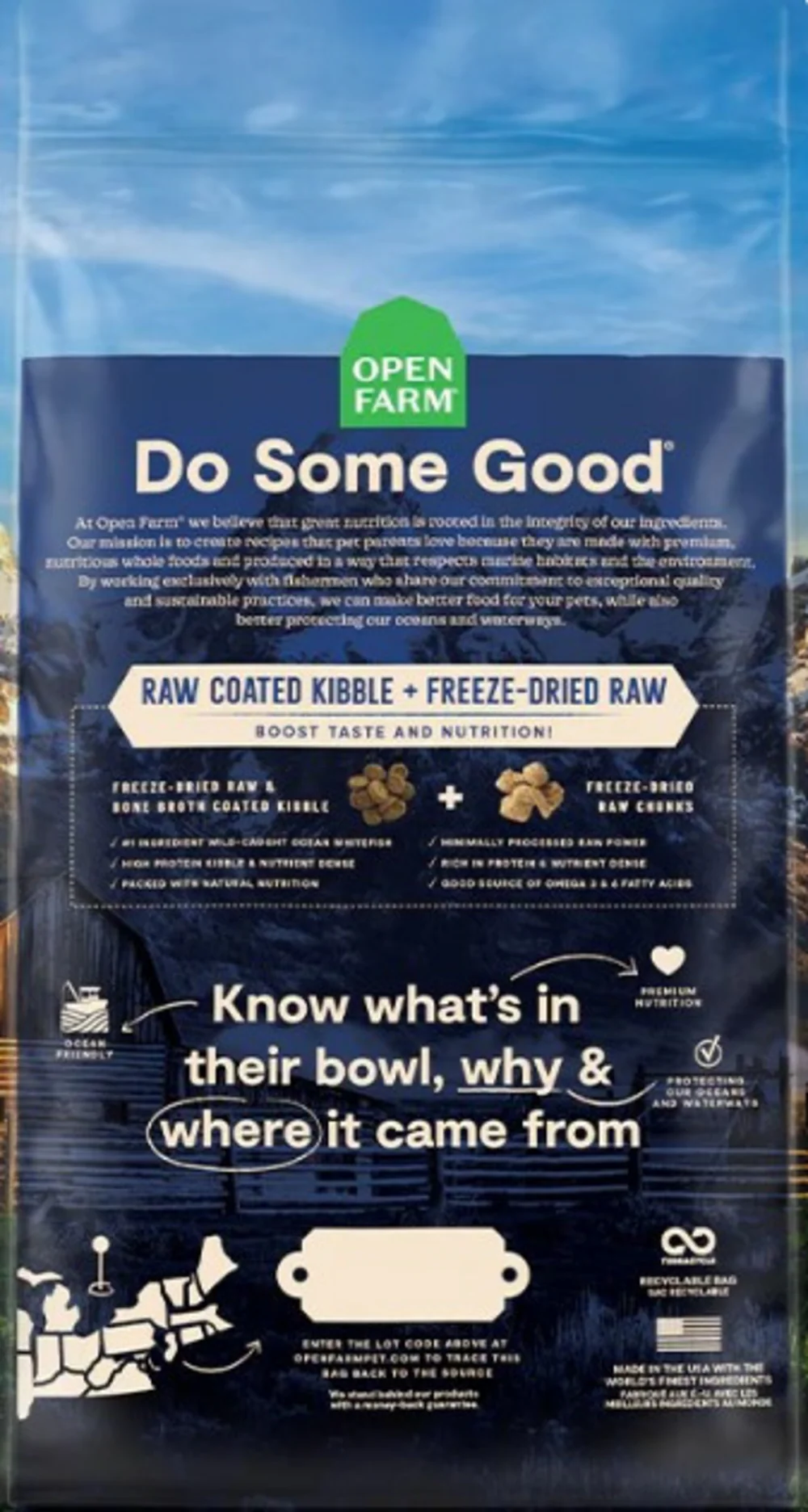 Open Farm RawMix Wild Ocean Recipe Grain Free Dry Cat Food - Image 2