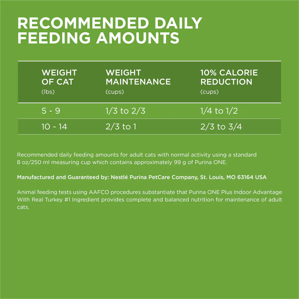 Purina ONE Indoor Advantage Hairball & Healthy Weight Formula Dry Cat Food - Image 5