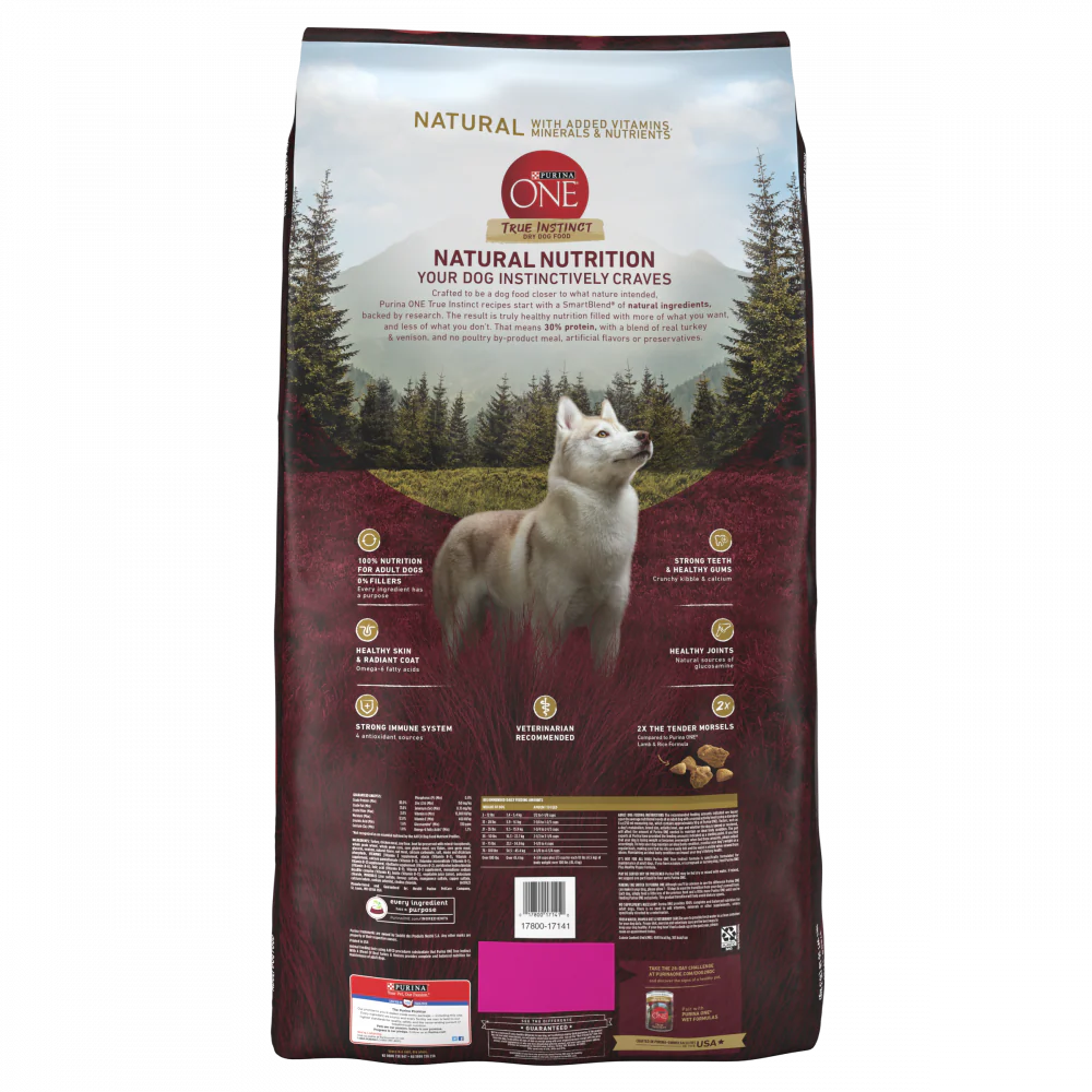 Purina ONE SmartBlend True Instinct Turkey & Venison Dry Dog Food - Image 8
