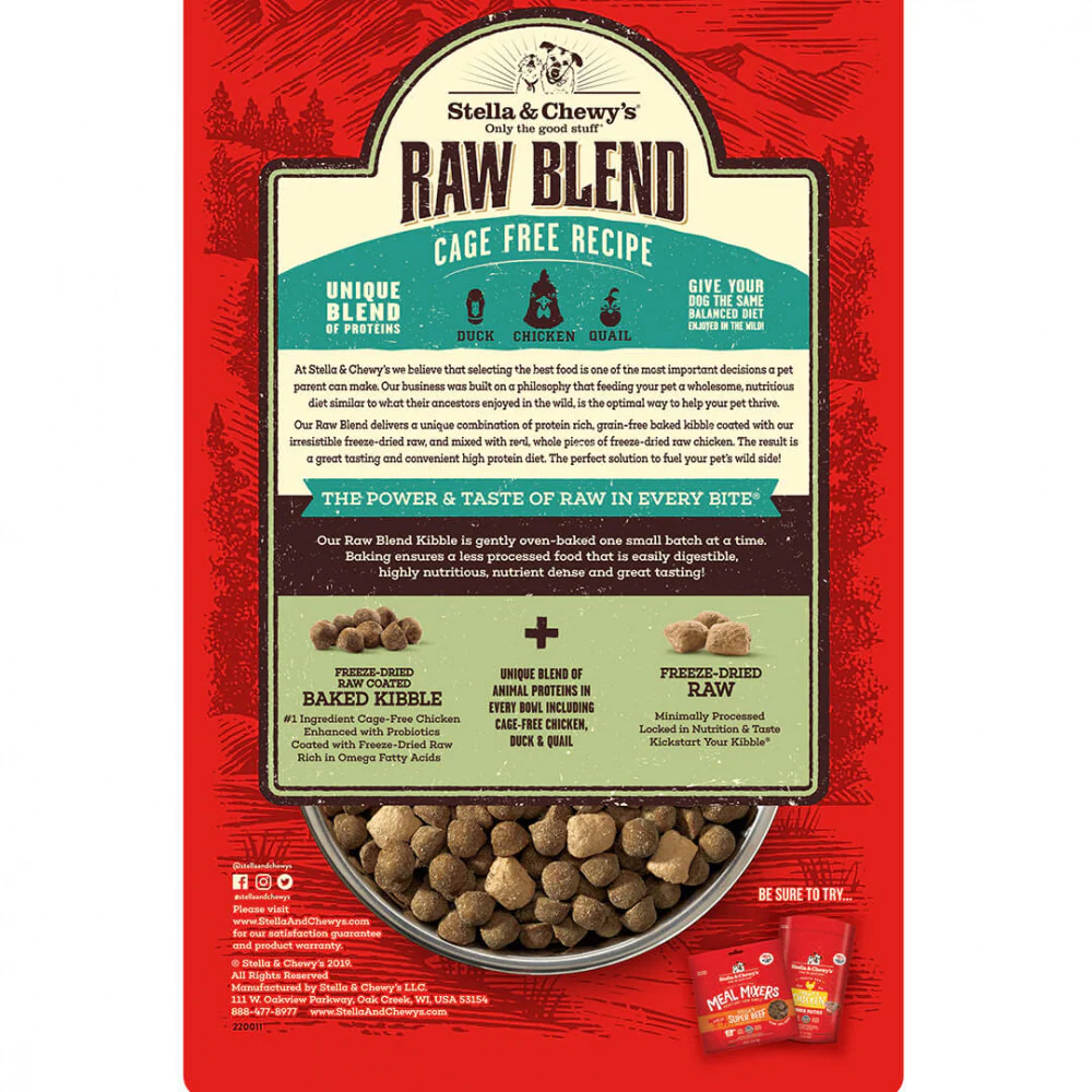 Stella & Chewy's Raw Blend Kibble Cage Free Recipe Dry Dog Food - Image 3