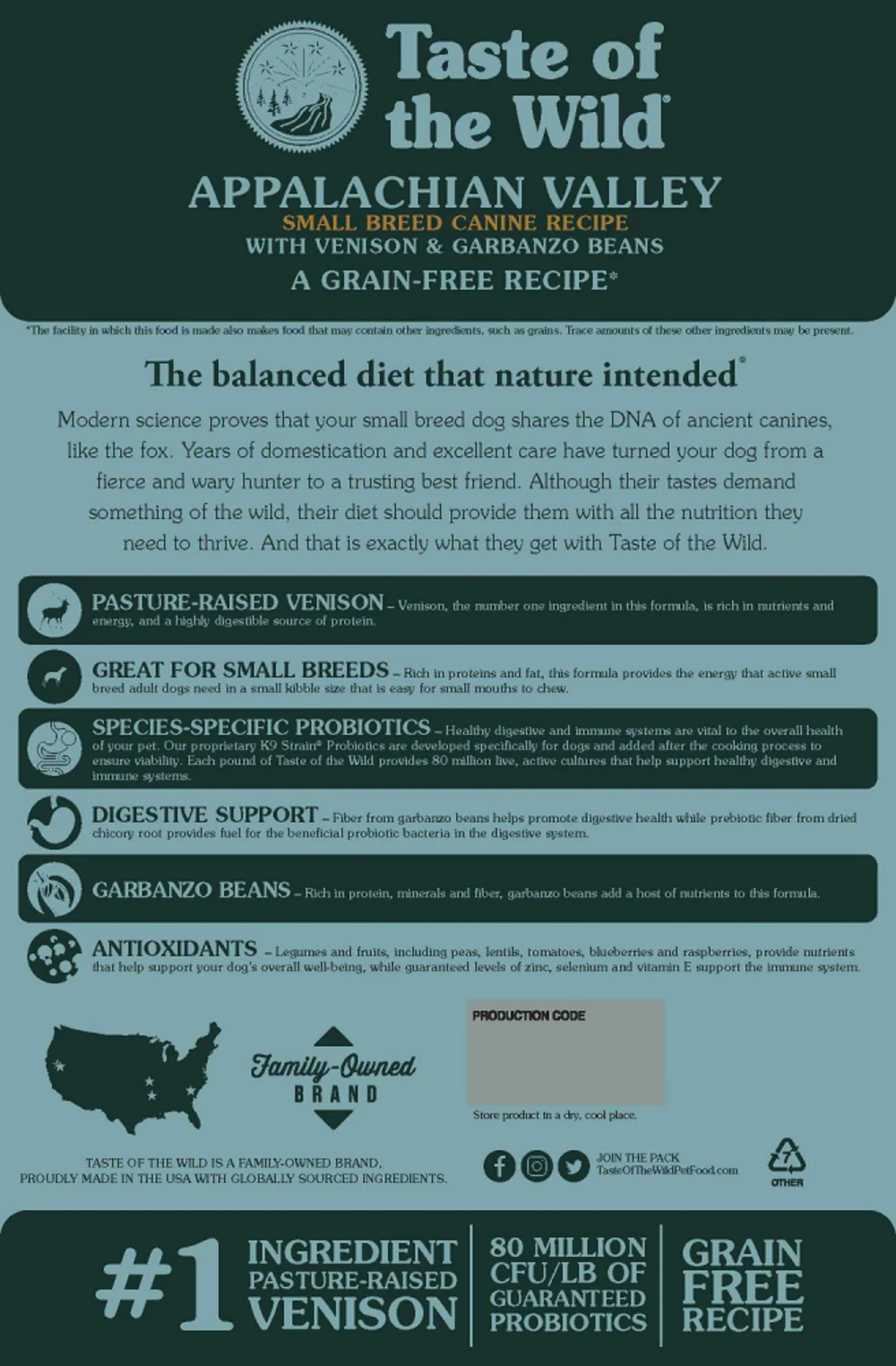 Taste Of The Wild Grain Free Appalachian Valley Small Breed Recipe Dry Dog Food - Image 2