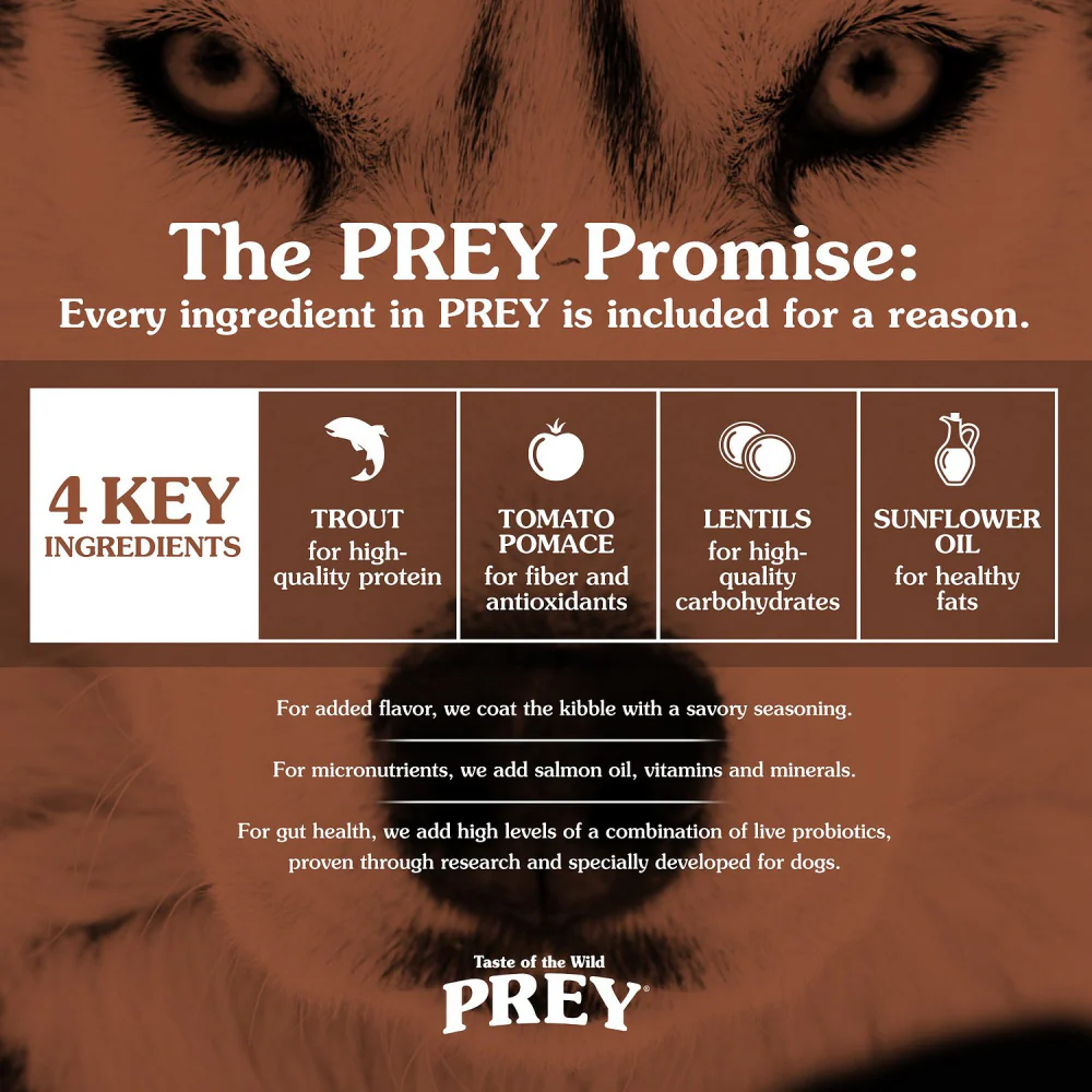 Taste Of The Wild Grain Free Prey Limited Ingredient Trout Dry Dog Food - Image 5