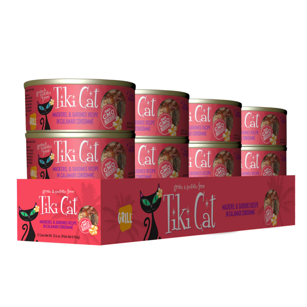 Tiki Cat Makaha Grill Grain Free Mackrel And Sardine In Calamari Consomme Canned Cat Food - Image 2