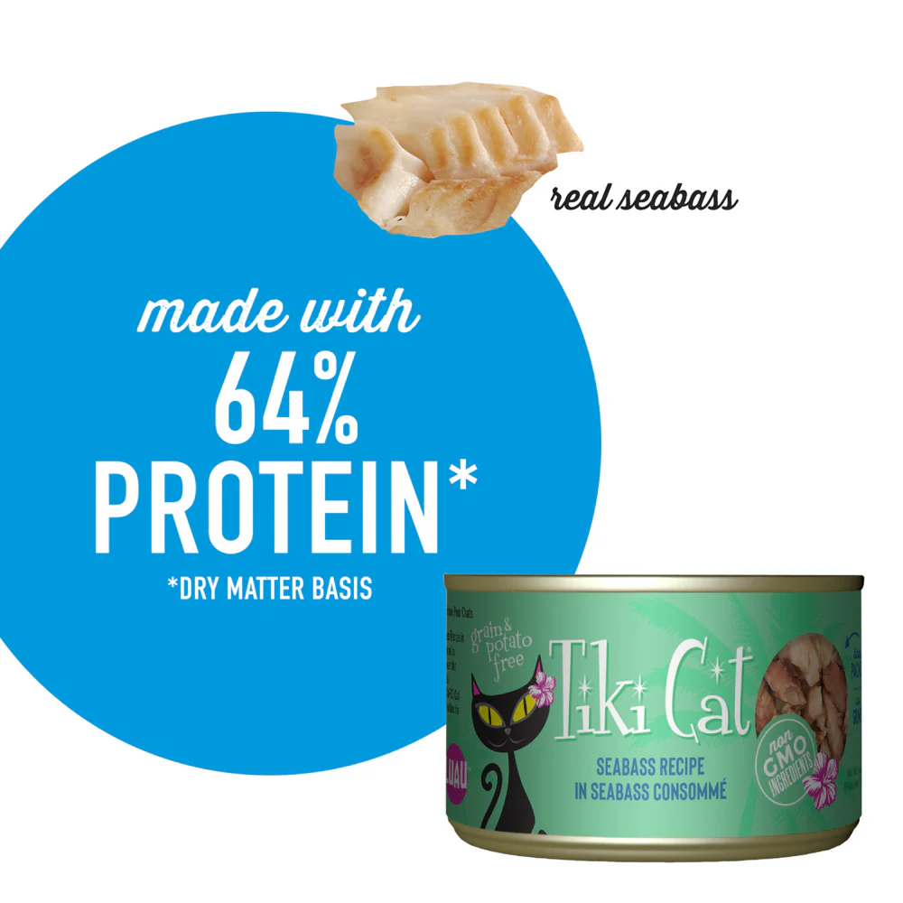 Tiki Cat Luau Grain Free Seabass Canned Cat Food - Image 4