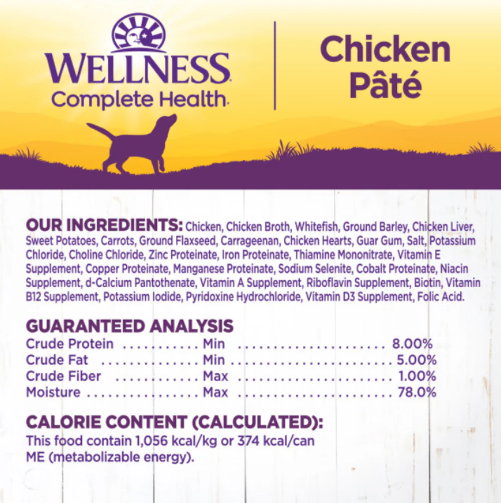 Wellness Complete Health Natural Chicken and Sweet Potato Recipe Wet Canned Dog Food - Image 5