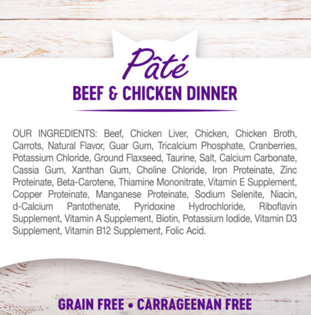 Wellness Complete Health Natural Grain Free Beef and Chicken Pate Wet Canned Cat Food - Image 4