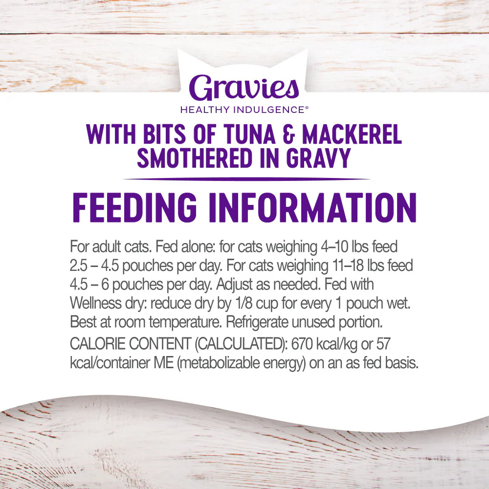 Wellness Healthy Indulgence Natural Grain Free Gravies with Tuna and Mackerel in Gravy Cat Food Pouch - Image 5