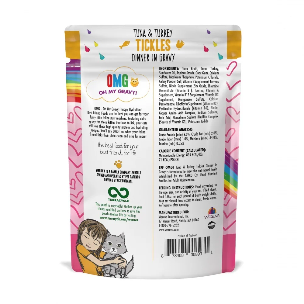 Weruva BFF Tuna & Turkey Tickles Recipe Pouches Wet Cat Food - Image 2
