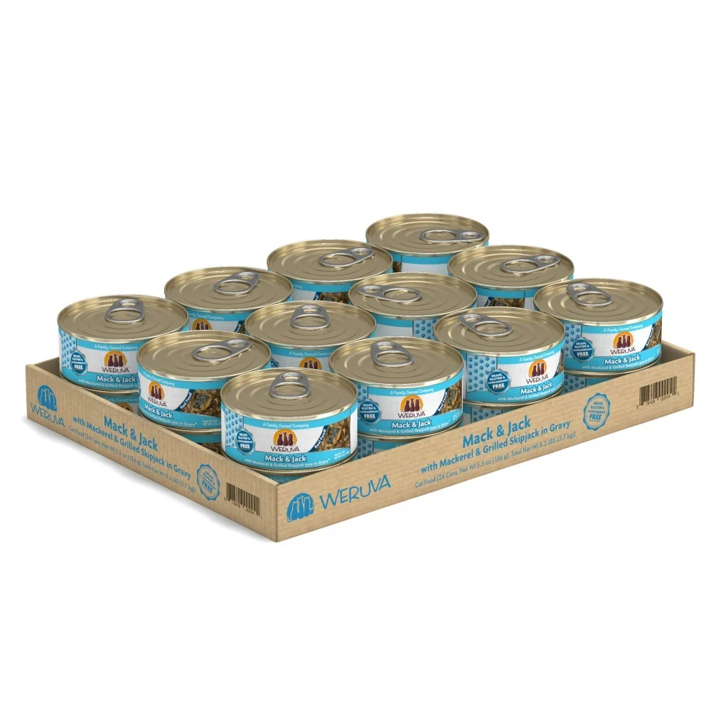 Weruva Mack And Jack With Mackerel and Grilled Skipjack Canned Cat Food - Image 2